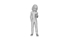 Printle T Kid 779--Girl Standing Looking Cell Phone Figure for Diorama Train Set