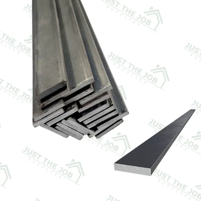 JUST THE JOB SUPPLIES Flat Bar Mild Steel W 13mm-100mm | L 1000mm-3000mm (Various Thickness available)