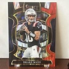 2025 Panini Select Prizm Concourse Black/Red Shock Drake Maye 🔥Patriots 