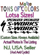 10 Piece Specialized S-WORKS MATTE Die Cut Vi...