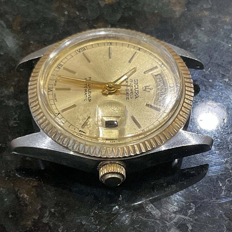 SICURA Full Lever 35mm President Day/ Date Automatic Men's Watch no band - Image 3 of 4