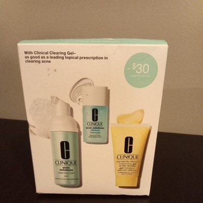 Clinique Acne Solutions Fix It Kit (Cleansing Foam, Clearing Gel, Moisture Gel) 