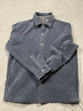 Copper & Oak Jacket Mens Large Gray Corduroy Lined Button Up Casual Outerwear