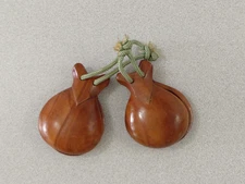 Vintage Hand Carved Wood Castanets Wood Clappers Percussion Noise Maker Flamenco