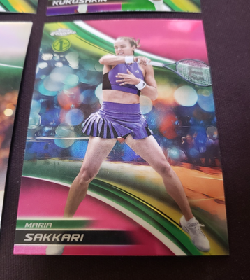 2025 Topps Chrome Tennis Base + Pink Gold Blue Refractor #/50 /99