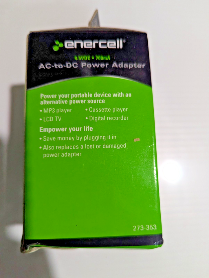 Enercell 4 5vdc 700ma Ac To Dc Adapter Radioshack 273 353 EBay enercell-4-5vdc-700ma-ac-to-dc-adapter-radioshack-273-353-ebay
