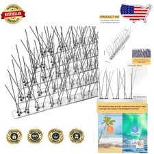 Versatile Bird Spikes: 134.6ft Stainless Steel, Durable Anti-Bird Solution