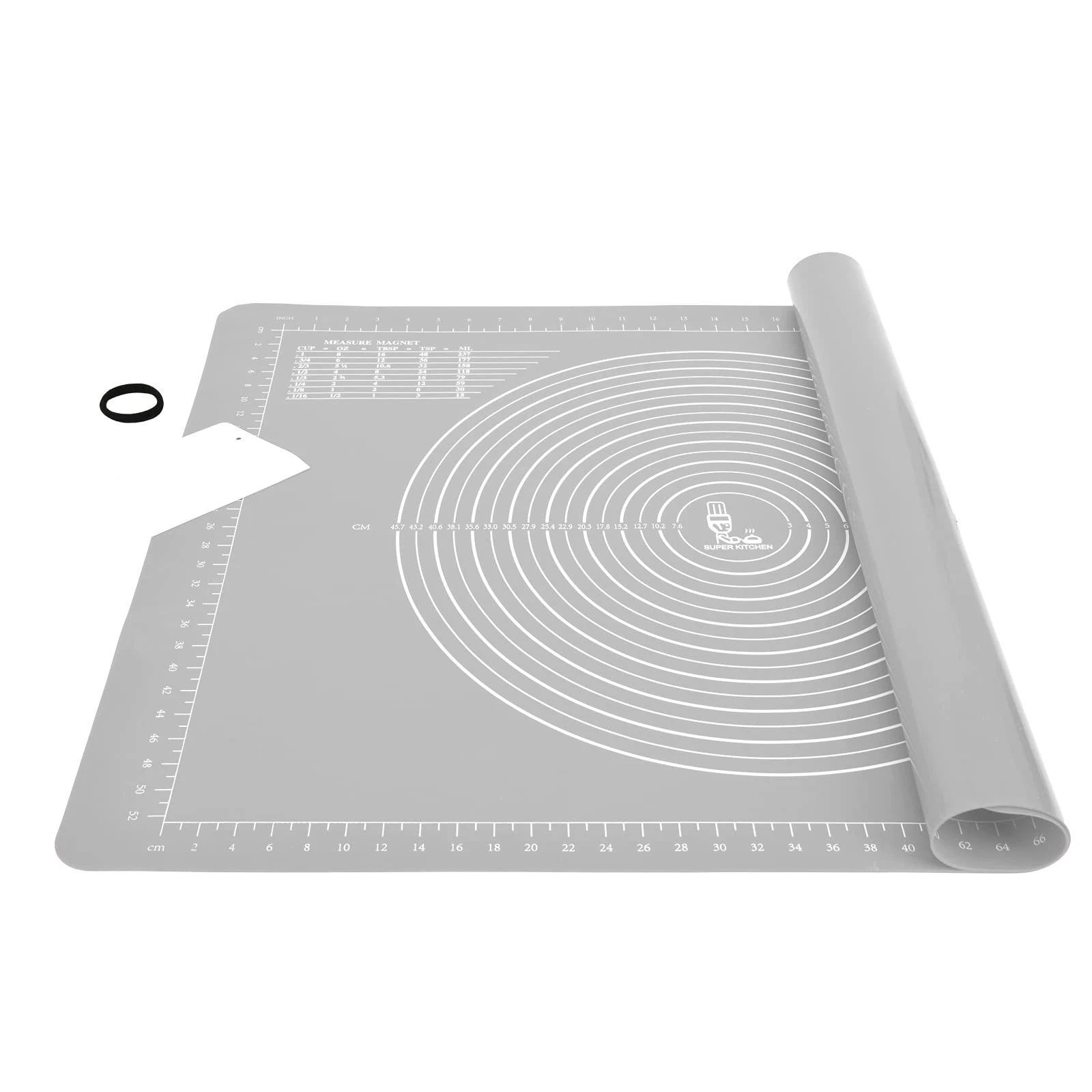 Extra Large Thick Non Stick Silicone Baking Pastry Mat with Dough Scraper Non