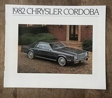 Chrysler Cordoba 1982 Car - Vehicle Dealership Brochure Flyer Vintage