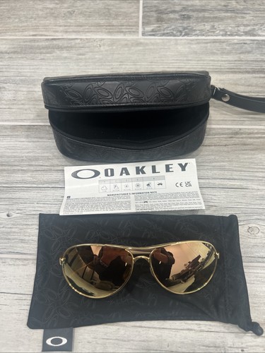 Oakley Sports Glasses, Aviator Style With Mirror In Gold Color - Picture 1 of 5