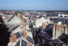 Blois France 1978 Loire Valley Rooftop View Europe Travel Kodachrome Color Slide