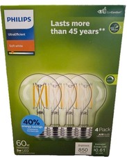 Philips Ultra Efficient 60w Equivalent Soft White A19 Led Bulb 4-pack