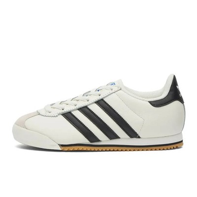 Adidas K 74 weiß schwarz Gummi Leder Herren Turnschuhe Schuhe Größe UK 8_10,5