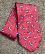VINEYARD VINES By Shep  Ian Red Silk Tie Crabs  Coral Theme NWT 58 X 3.75