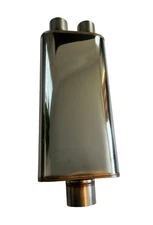 Performance Muffler 3.0" Single   2.5" Dual Body Length 18" Exhaust Y SS