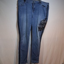 Style&co. Ultra Skinny Embellished Blue Denim Women's Jeans