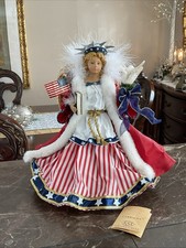 Christmas Angel Tree Topper  Patriotic, USA Lady Liberty 10” Tall Kurt Adler