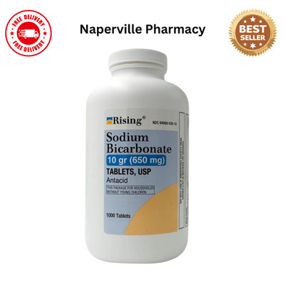 Rising Sodium Bicarbonate Tablets 10 gr / 650mg 1000ct  Fast Shipping