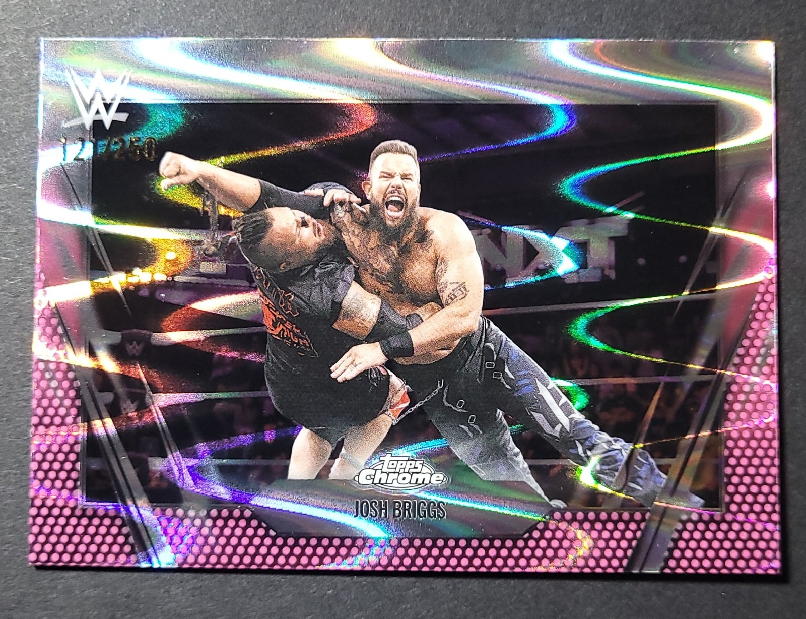 2026 Topps Chrome WWE Josh Briggs  #187 Pink Wave Refractor /250