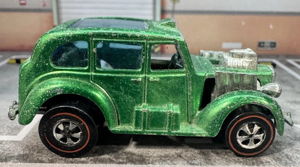 Hot Wheels Redline 1971 Cockney Cab verde versión HK buen estado Foto 4 de 4