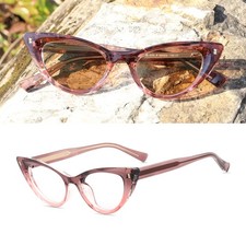 Women Cat Eye TR90 Photochromic Brown Reading Glasses Outdoor Sunglasses Readers