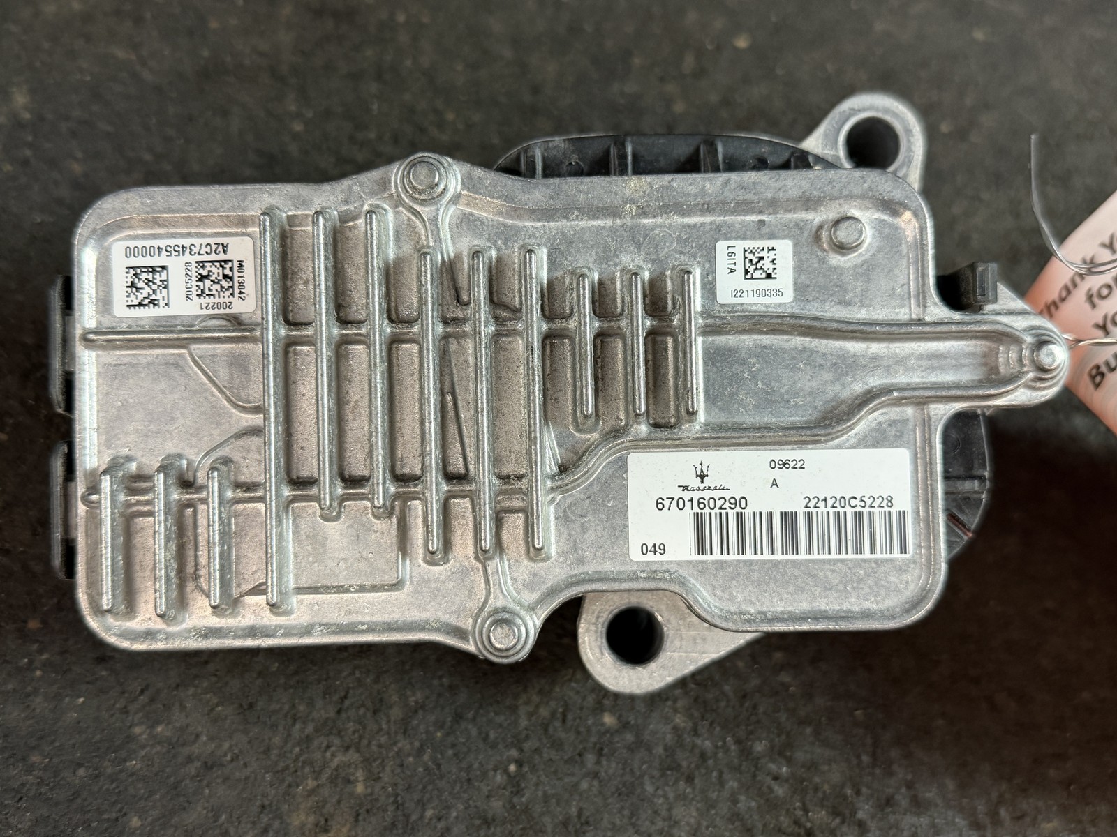14-24 MASERATI QUATTROPORT TRANSFER CASE MOTOR ID 670160290