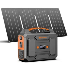 Portable Solar Generator with Panel, 100W Portable Power Station with 40W Sol...