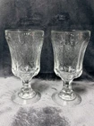 Indiana Glass Recollection Clear Water Goblets Vintage, Federal Madrid Set Of 2
