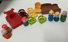 Vintage Fisher Price Little People Accessories Wooden/Plastic Figures Lot