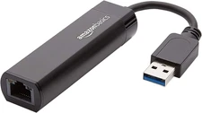 Amazon Basics USB 3.0 to 10/100/1000 Gigabit Ethernet Internet Adapter, Black