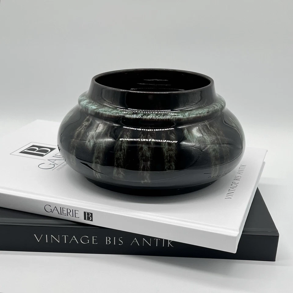 Antike Theodor Keerl Jugendstil Keramik Vase um 1900-1910 Signiert Laufglasur - Bild 2 von 4