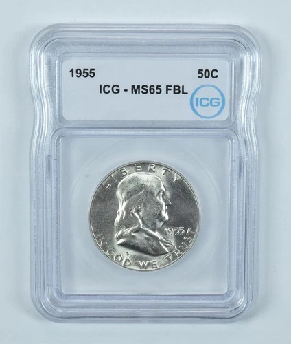 1955 Franklin Half Dollar MS65 FBL ICG *4805