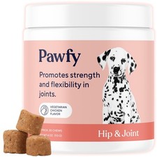 Pawfy Hip  Joint Supplement for Dogs with MSM  Vitamins Glucosamine, Omega 3