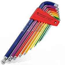 PB SWISS TOOLS 212LH-10RBCN Long rainbow wrench set with ball