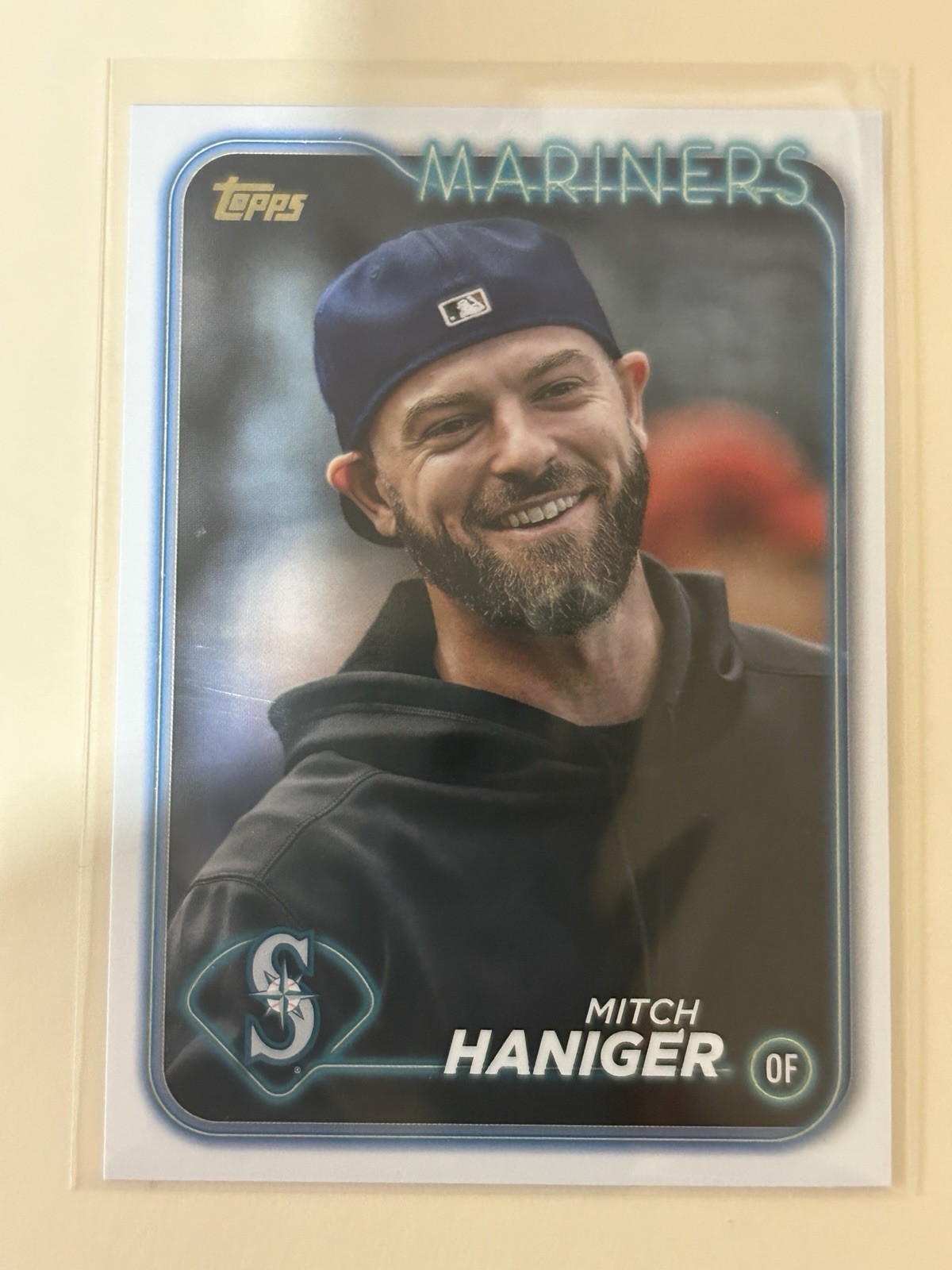 2024 Topps MITCH HANIGER #382 GOLDEN MIRROR Image Variation SSP Seattle Mariners