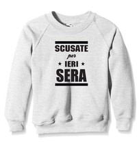 Seventy Age - Kids J291 Crew Neck Sweatshirt Sorry for Yesterday Night Size XXL