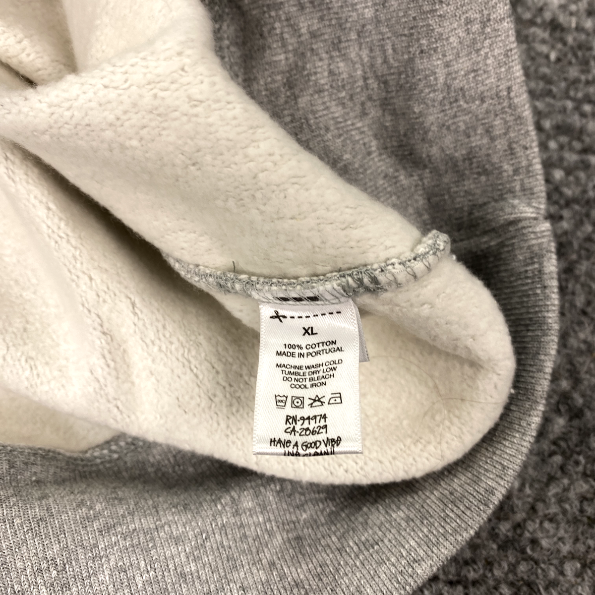 Stussy Contrast Stitch Label Crew Mens XL Grey Heather Stussy Contrast Stitch Label Crew Mens XL Grey Heather