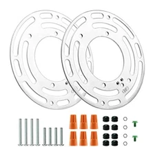 2 Pack Universal Light Fixture Mounting Bracket 4 Inches Diameter Steel Round...