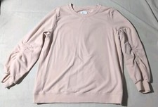 Calvin Klein Sweatshirt Women's Large Long Sleeve Crewneck Blush Pink
