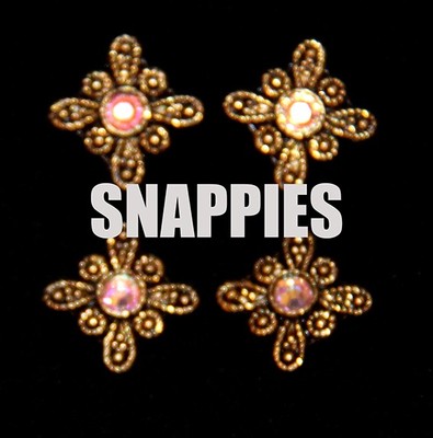 Snappies GOLD crystal AB star magnetic number pins COSTUME EQUITATION SHOW HACK