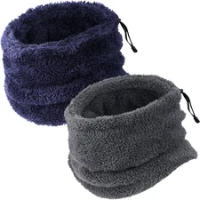 Neck Warmer Gaiter Adjustable Soft Mask Winter Windproof Thick Fleece Face Cover