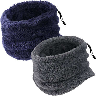 Neck Warmer Gaiter Adjustable Soft Mask Winter Windproof Thick Fleece Face Cover