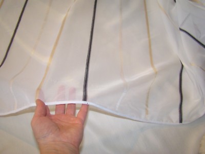Bleiband o.Bogen Stores mit schwarz, beige Streifen bis 295 cm