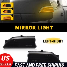 Dynamic Smoke Side Mirror LED Turn For Signal Lights Ford 2019-23 Ranger Lariat