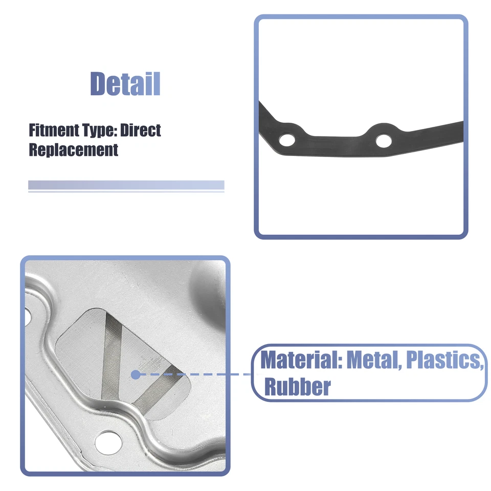 Pacote com 2 kit de junta de panela de óleo para filtro de transmissão Nissan Sentra 1991-2006 - Imagem 4 de 4