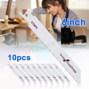 10x 6 Reciprocating Saw Blades Wood Metal Cutting For Bosch