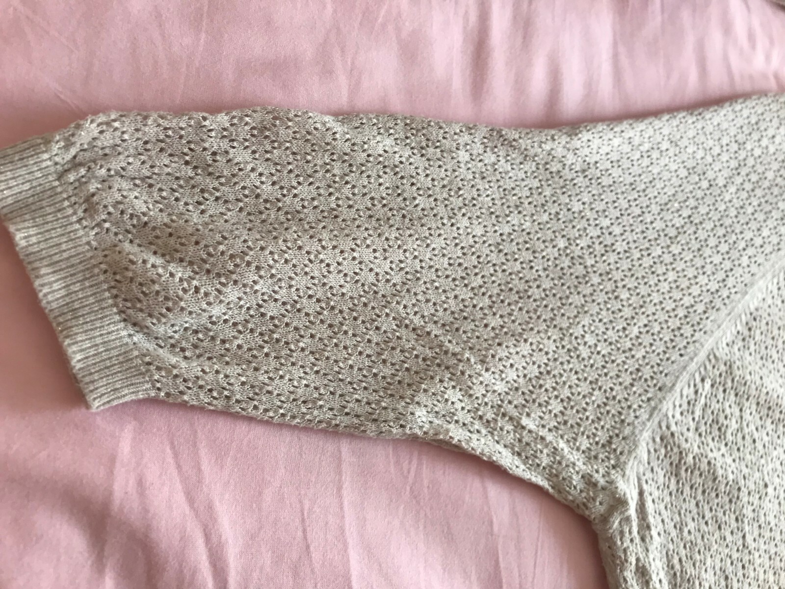 Mango oversize short sleeve off-white Casual women Tops Loose Blouse  Size M thumbnail 4