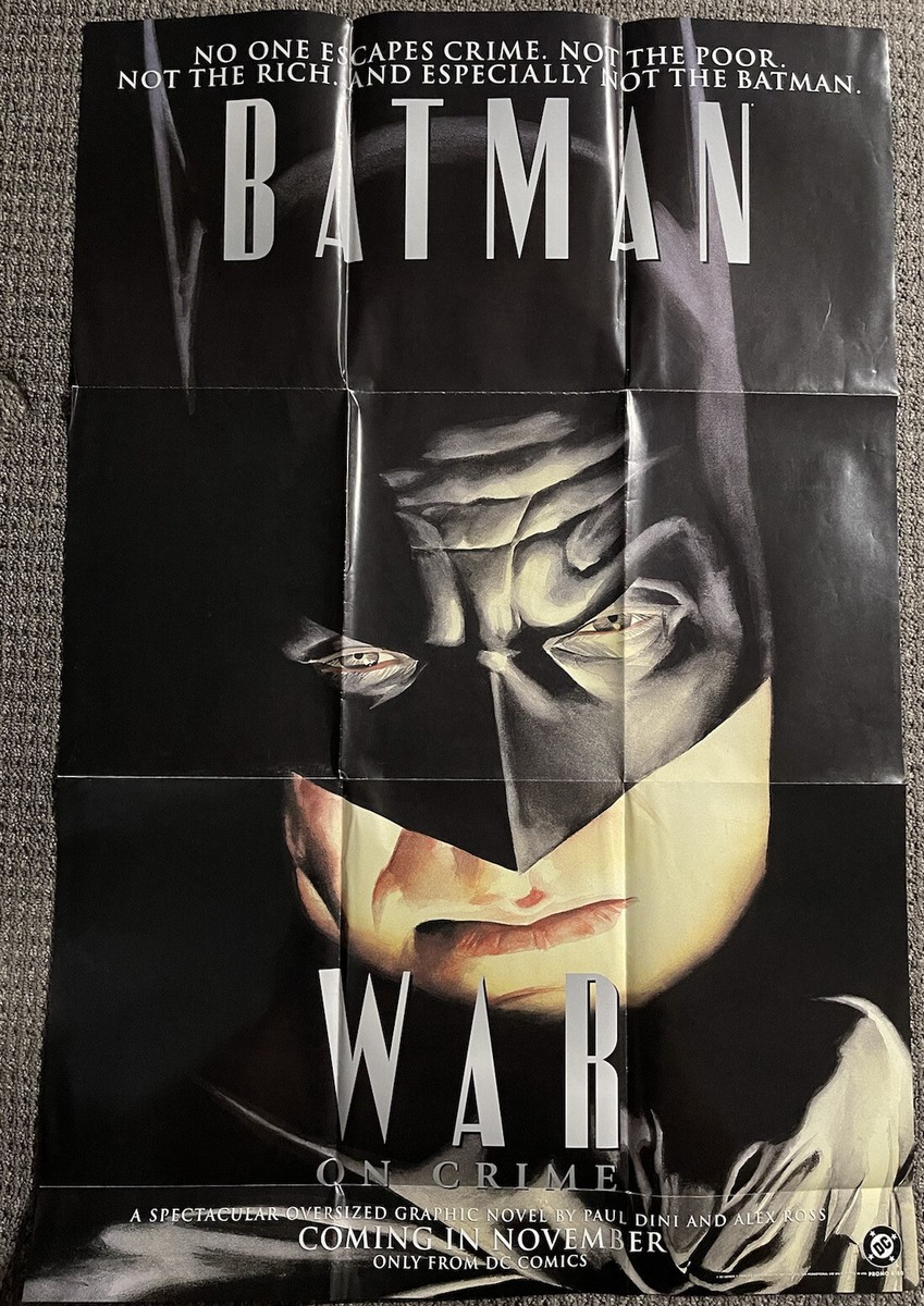 Original vintage Poster batman war on crime 1999 alex ross dc