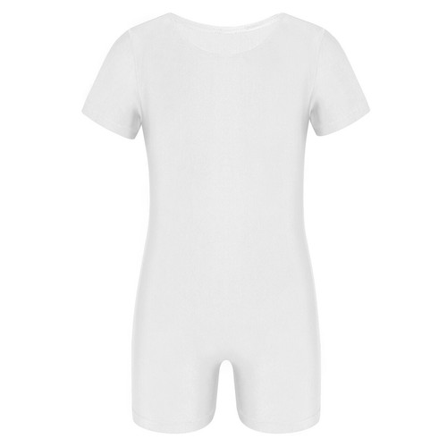 Kids Boys Girls Unitard Exercise Leotard Training Jumpsuit Short Sleeves Yoga - Picture 10 of 44
