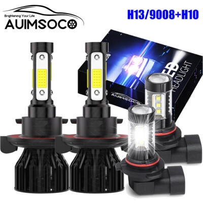 For 2005-2014 Ford F-150 King Ranch Crew Cab Pickup LED Headlights Fog Bulbs 4x